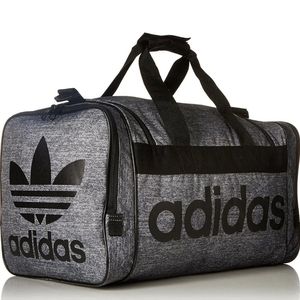Adidas Jersey Grey and Black Duffle Bag